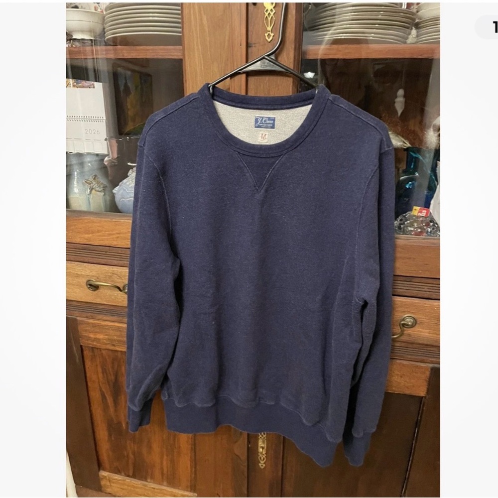 J. Crew Men's vintage Deep Blue Crewneck Sweatshirt M